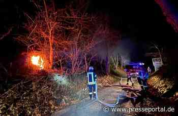 FW Stockach: Brennender Grünschnitt und LKW mit heiß gelaufener Bremse