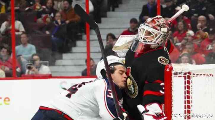 Senators goalie Cam Talbot again bitten by injury bug as team pushes for playoff spot