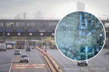Traffic delays at Wallasey tunnel due to snowfall
