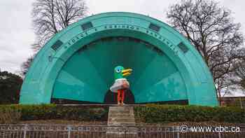 Folk artist Lewis Mallard made a Hamilton splash in his duck costume. He's now migrating to Toronto