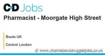 Boots UK: Pharmacist - Moorgate High Street