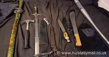 Samurai swords and machetes among terrifying cache of weapons seized by police