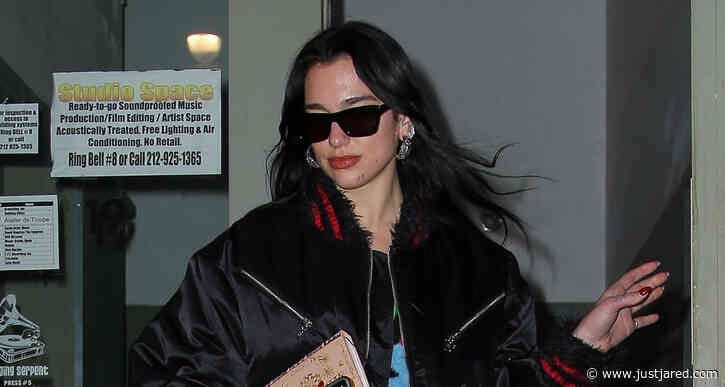 Dua Lipa Leaves Recording Studio in NYC After Working on New Music