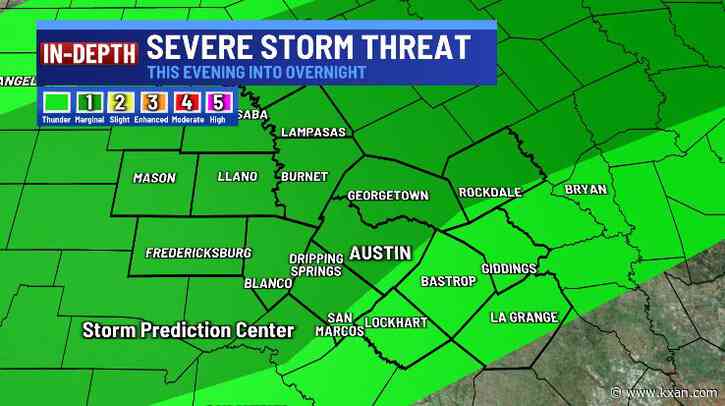 Severe risk increases for Austin Metro tonight