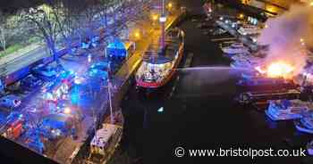 LIVE: Boat goes up in flames in Bristol harbour