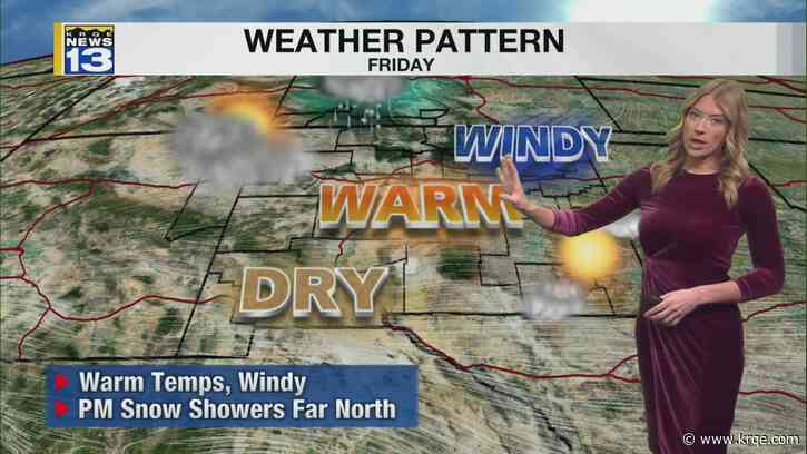 Warmer Friday, windy and stormy weekend