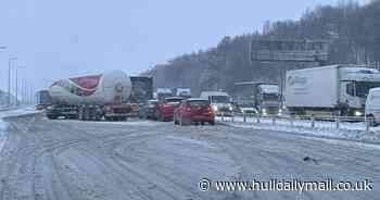 Hull woman's nightmare eight-hour M62 drive home in blizzard conditions