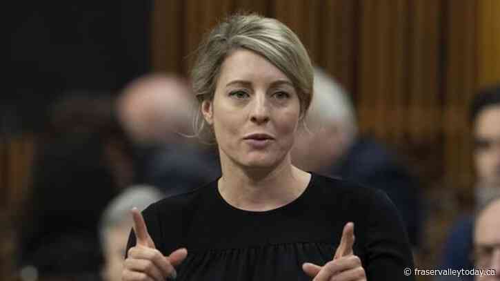 Joly pushes China to include Ukraine in peace talks, as South Africa seeks resolution