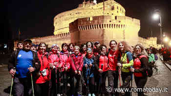 800 camminatori nella Roma by night e fra i ruderi dell'Appia Antica: è la festa del Nordic walking