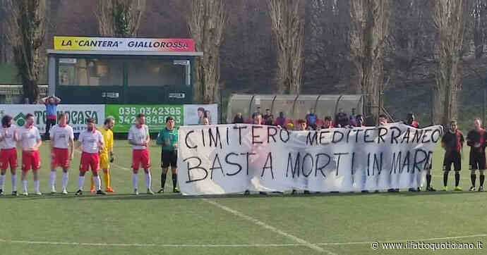 L’Athletic Brighela dopo la multa e la squalifica per lo striscione su Cutro: “Non siamo noi le vittime, ma i 26.000 in fondo al mare”