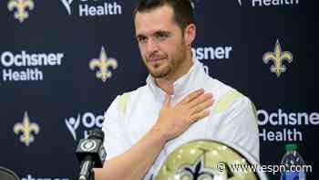 Raiders exit 'lit fire' in new Saints QB Carr