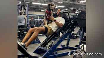 WATCH:  This fitness trainer's workout partner has four legs and is adorable
