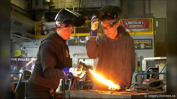 Calgary welding workshop introduces young women to skilled trades