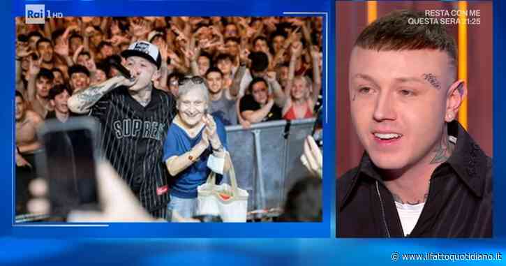 Domenica In, Lazza si scusa con la nonna: “Sono un pessimo nipote”. E lei chiama a sorpresa in diretta