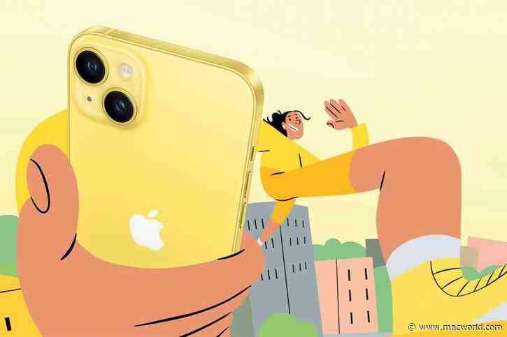 When I look at the yellow iPhone 14, all I see is red