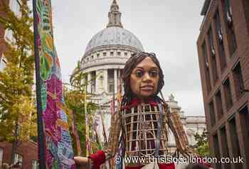 Giant refugee puppet Little Amal visits Camden estates and JW3