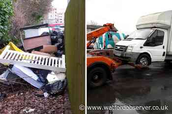 Appeal after van used in Epsom Road bin-shed fly-tip