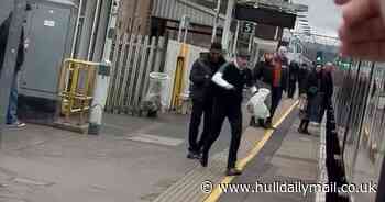 Football fans time Uber Eats booze delivery to land as train passes through station