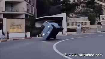 Citroen Ami flips at Casino Square corner in Monaco