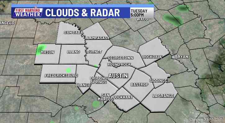 More clouds and a few sprinkles expected Tuesday