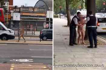 Naked man strolling through Woolwich High Street in viral video
