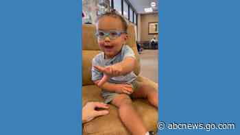 WATCH:  Toddler reacts to seeing mom clearly for 1st time