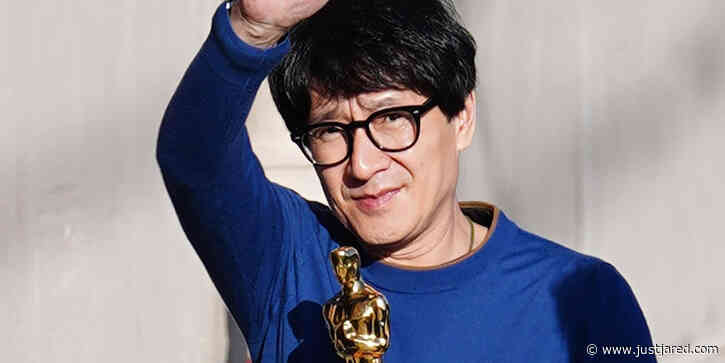 Ke Huy Quan Clutches His Oscar While Heading to 'Jimmy Kimmel Live!' Appearance