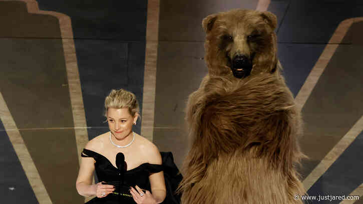 Jimmy Kimmel Reveals the Celeb Inside 'Cocaine Bear' Suit at the Oscars!
