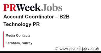 Media Contacts:  Account Coordinator – B2B Technology PR