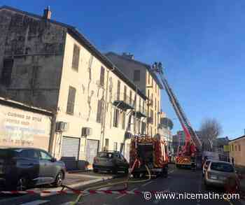 Un incendie en cours ce mardi au squat du 56, route de Turin à Nice