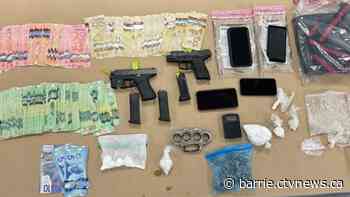 2 men face 32 combined charges after traffic stop turns into drug bust in Barrie
