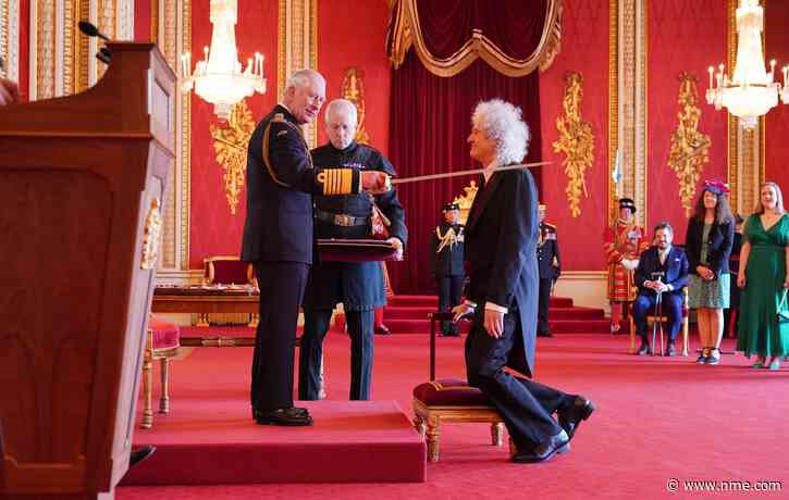 Queen’s Brian May knighted by King Charles at Buckingham Palace