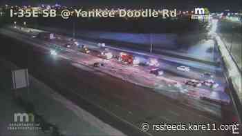 Eagan police officer hospitalized after multi-vehicle pileup on I-35E
