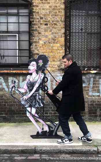 Cartoonist Zoom Rockman exhibits Amy Winehouse and Lord Sugar puppets