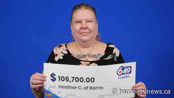 Barrie woman shocked to win over $100K with Lotto 6/49 after only 3 plays