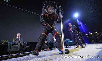 NASA unveils new Artemis III spacesuit that will be worn by the first woman to land on moon