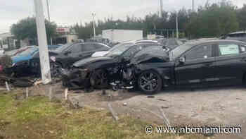 Violent Crash at Miami Gardens Dealership Kills Driver, Wrecks Multiple New Cars