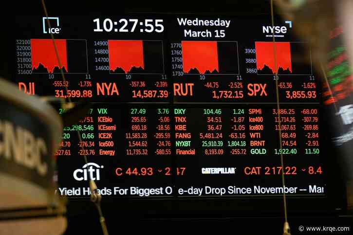 Wall Street falls on new bank fears, bond yields plunge