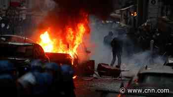 Violent clashes erupt in Naples ahead of Napoli's Champions League match against Frankfurt