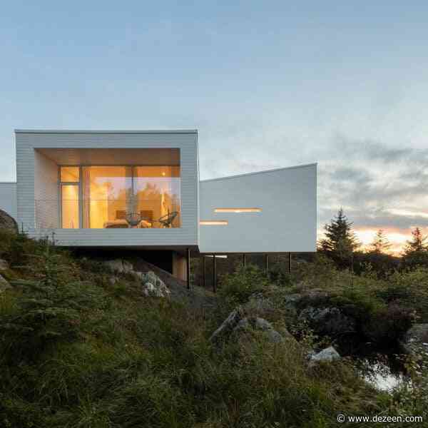 Saunders Architecture builds cross-shaped Villa Austevoll on top of Norwegian island