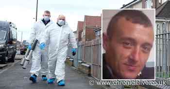 Forensics descend on Meadow Well home as detectives continue to quiz murder suspect