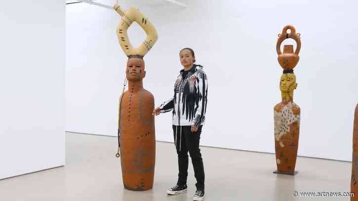 Watch a Video of Rose B. Simpson Talking About Her Enigmatic Sculptures Now on View in New York