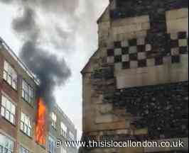 Firefighters tackle flat blaze at Barbican