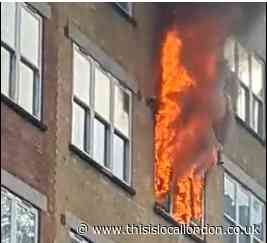Flat fire near St Bart's church and Barbican