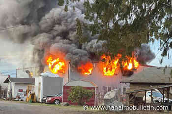 One treated for minor burns, smoke inhalation as fire destroys Errington building