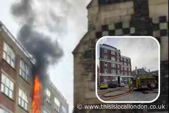 Flats close to St Bartholomew's Church damaged in fire
