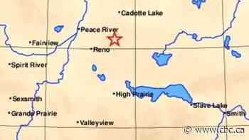3 mild earthquakes in Alberta's Peace River region felt as far away as Edmonton