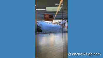 WATCH:  Snow caves in roof of Minnesota mall