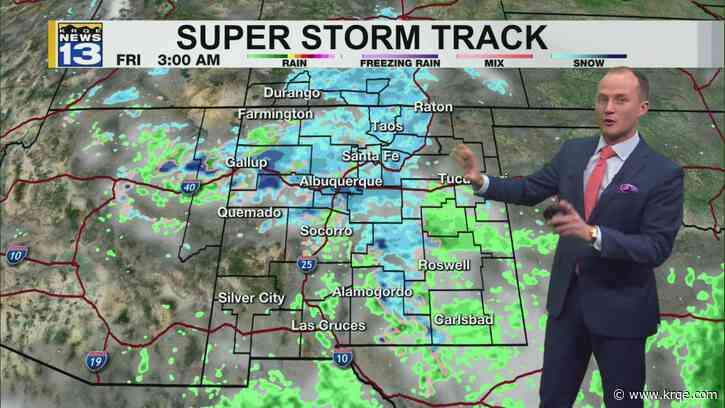 Snow moves into central New Mexico tonight