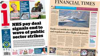 The Papers: NHS pay deal and 'Banks try to reassure investors'